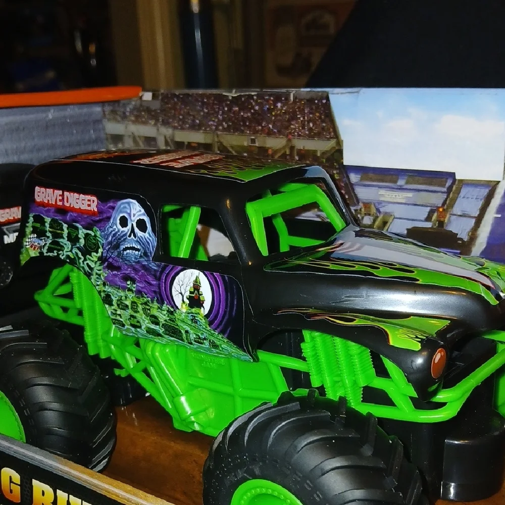 Monster Truck Showdown: Green & Orange Remote Control Set
